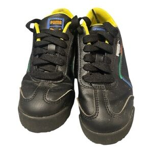 Puma Roma  Kids Strip Black Sneakers Sz 12C Like New
